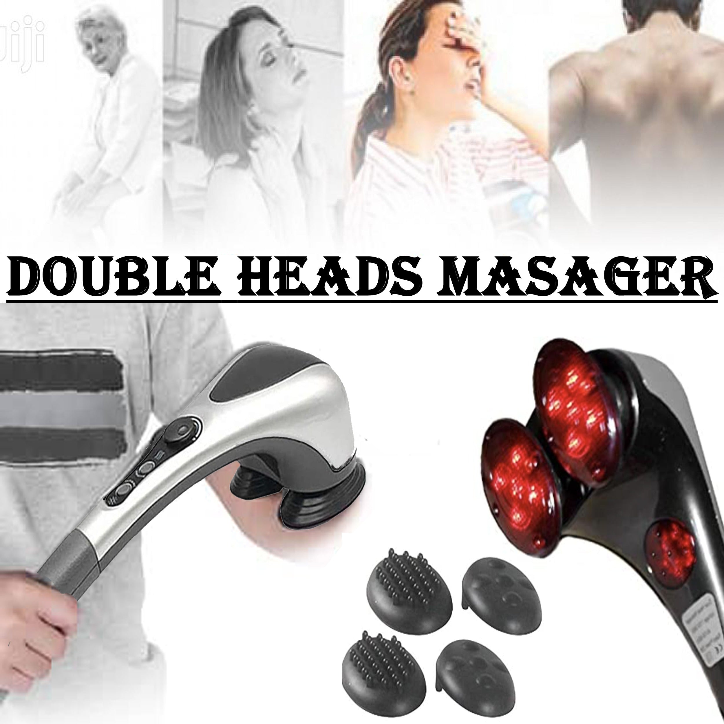 Blue Idea Full Body Handheld Double Head Mass...