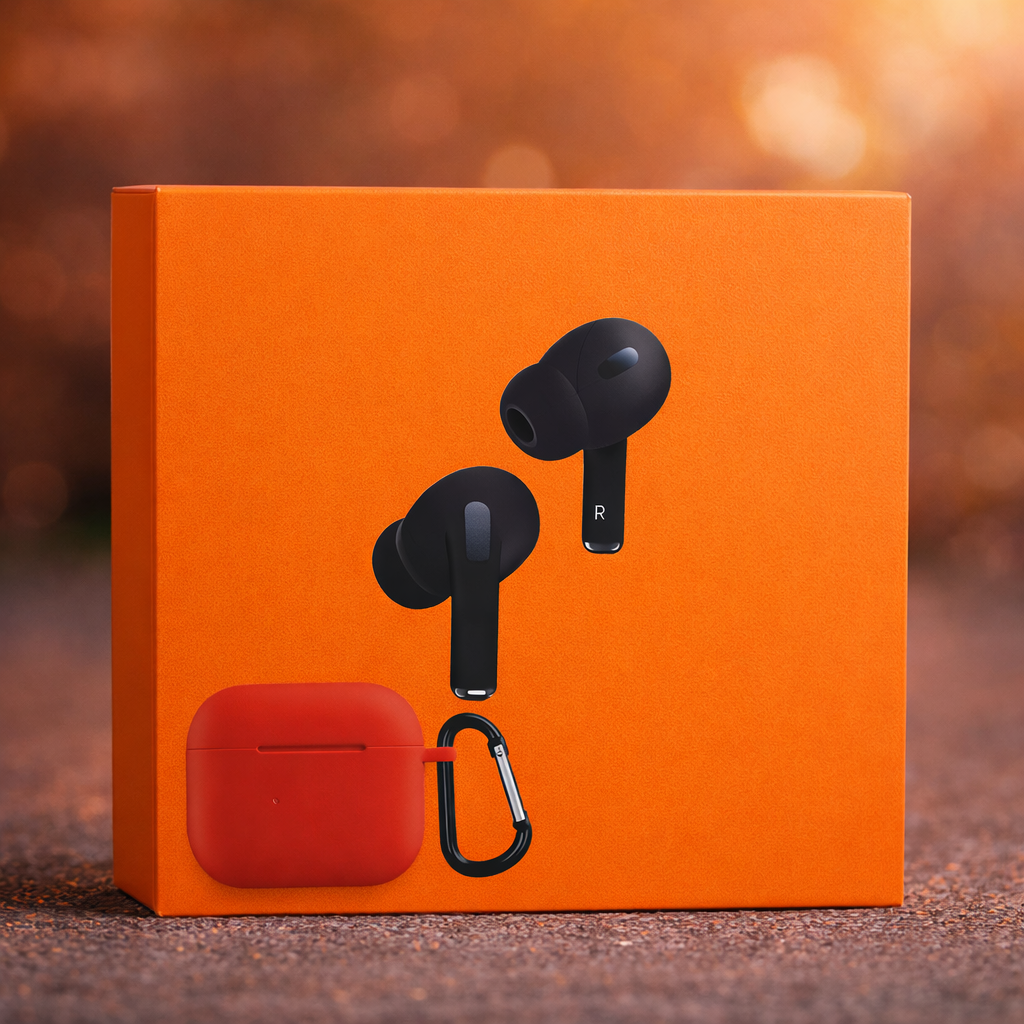 Pro 2 Wireless Earbuds with Orange Protective...