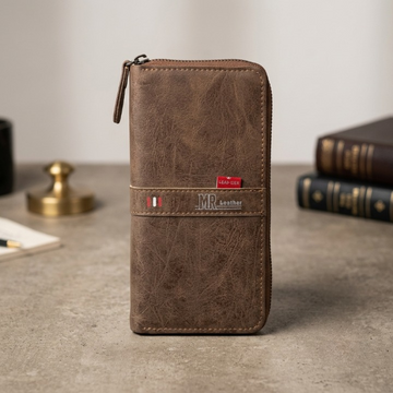 MR Leather Wallet with Zipper | Premium Men's...