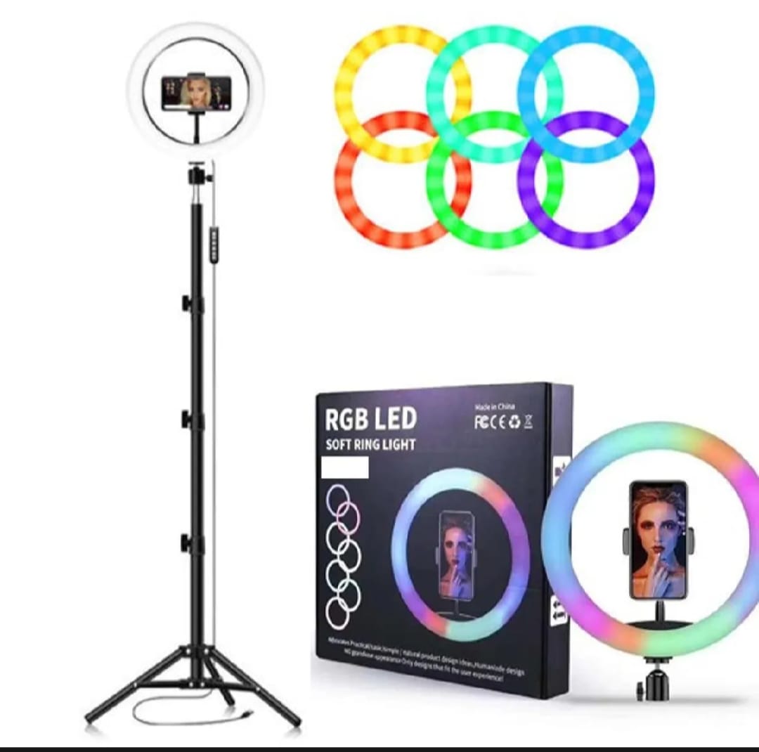 RGB Ringlight 26 CM MJ26 With Mobile Holder A...