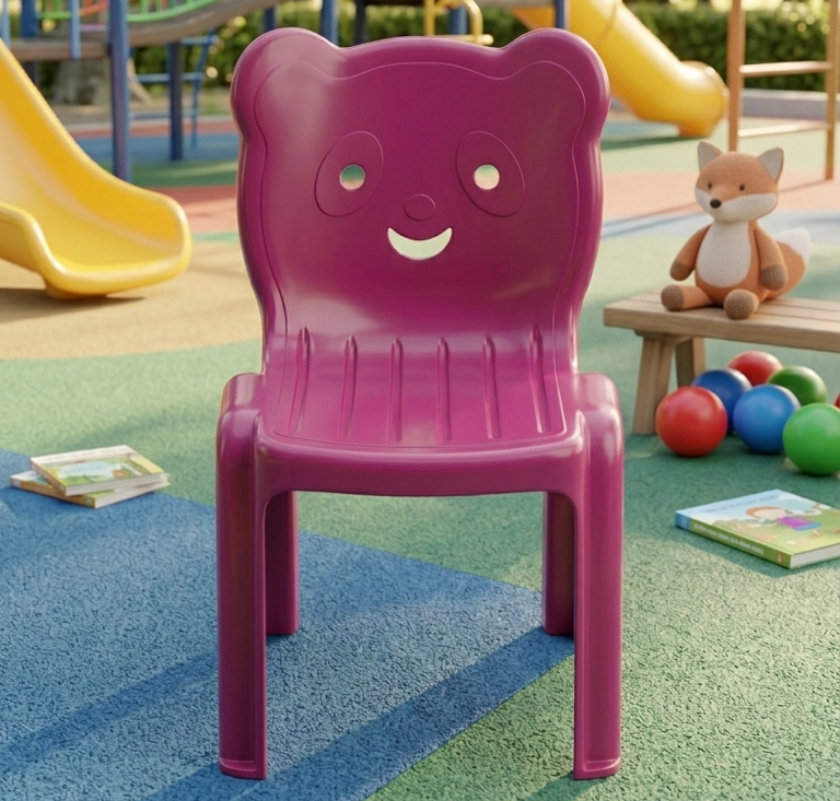 Panda Face Design Kids Chair - Cute Animal Th...