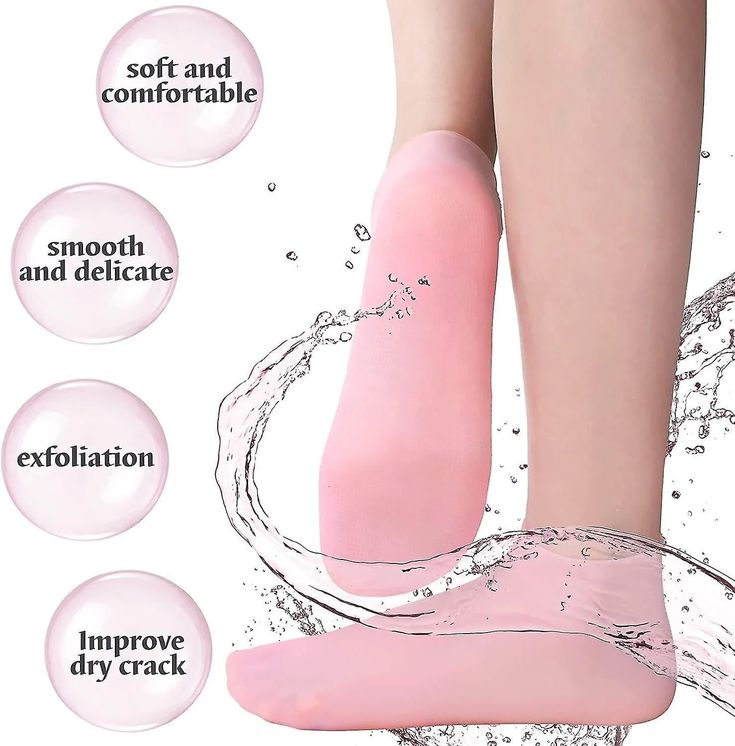 Silicone Moisturizing Heel Socks – Reusable C...