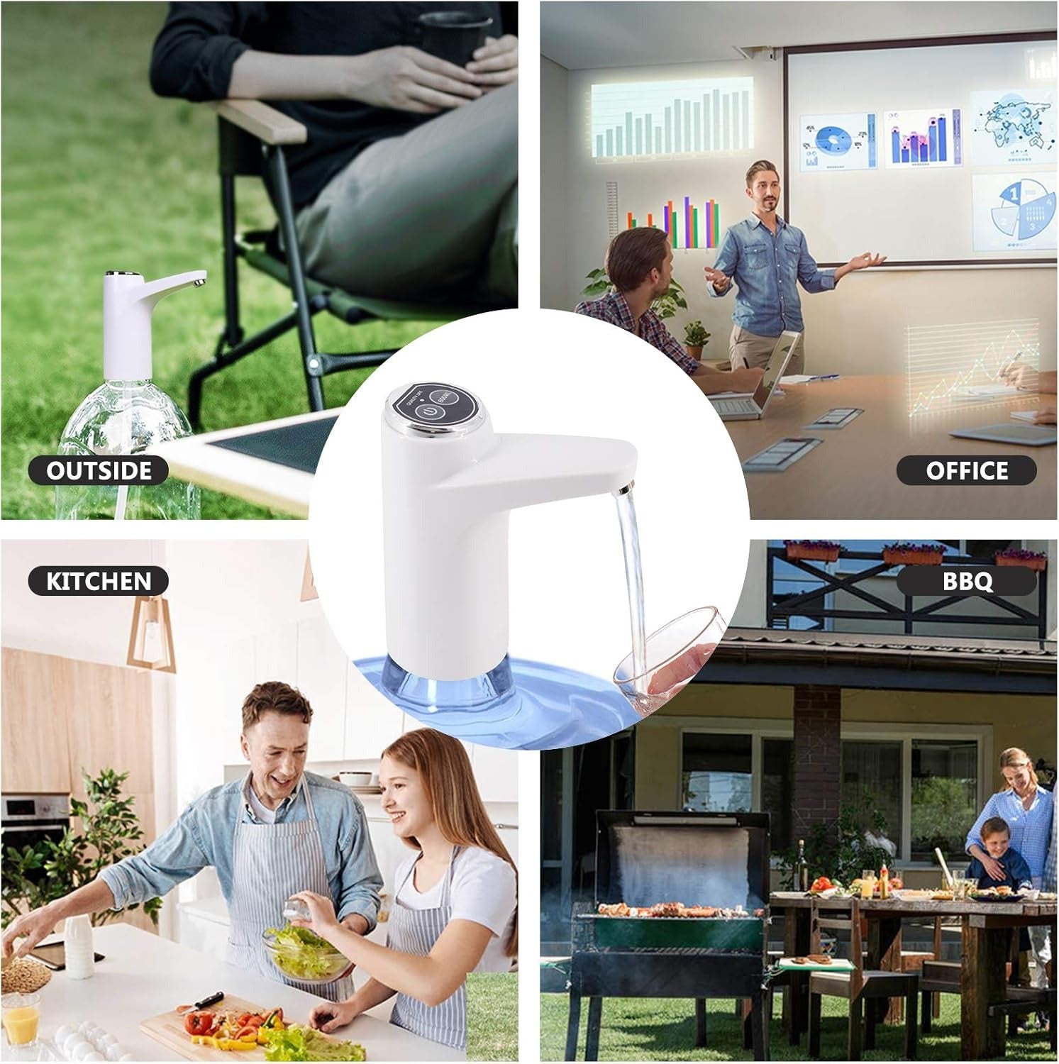 Mclassic MD-03 Touch Intelligent Electric Water Pump – Rechargeable Automatic Dispenser For Bottled Water With One-Touch Operation (Random Color) My Store